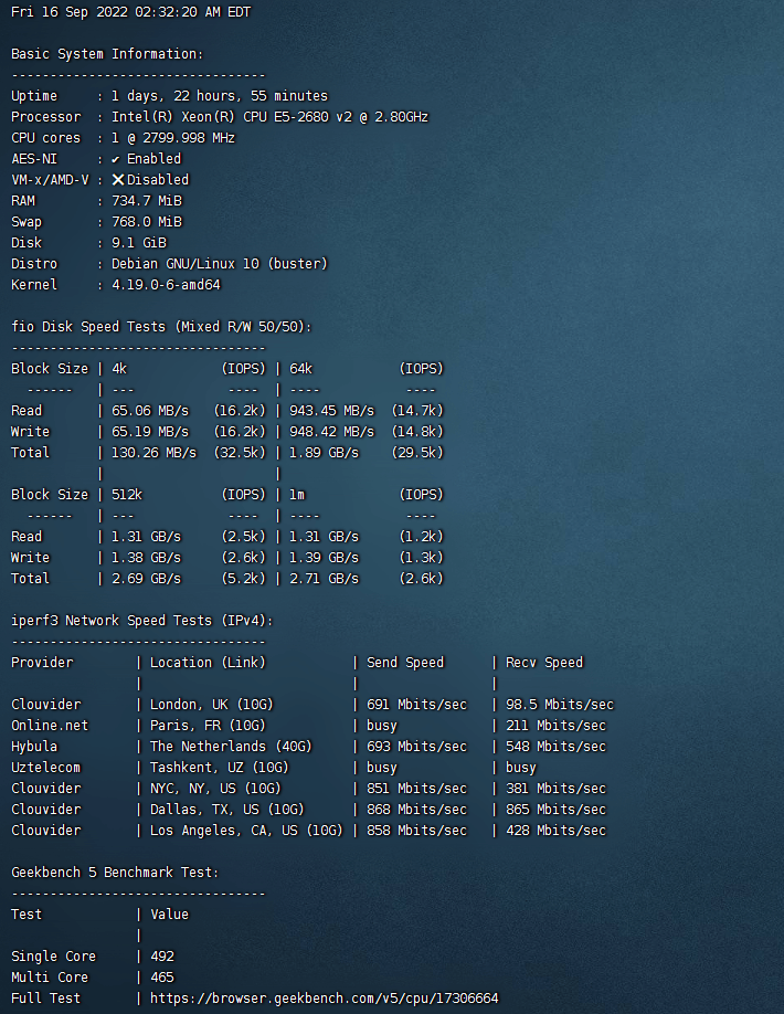 年付USD11.88 RackNerd 便宜稳定VPS简单评测 25 vps yabs.sh test