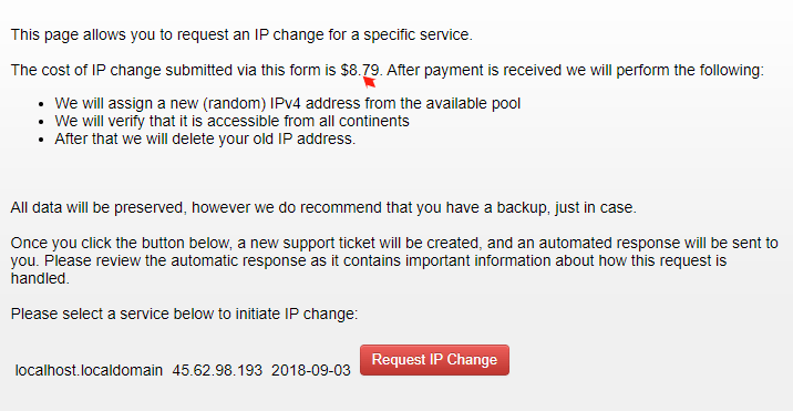 bwg request Ip change